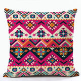 Bohemian Patterns Linen Cushions Case Multicolors Abstract Ethnic Geometry Print Decorative Pillows Case Living Room Sofa Pillow