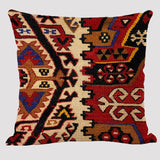 Bohemian Patterns Linen Cushions Case Multicolors Abstract Ethnic Geometry Print Decorative Pillows Case Living Room Sofa Pillow