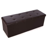 KINGSO Storage Benches Foldable Stool with Storage Space Home Sofa Ottoman Seat Bench Chest Storage Box Living Room Furniture