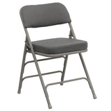 HERCULES Series Metal Folding Chair 18.5"W Premium Curved Triple Braced & Double Hinged Fabric Upholstered [US-W]