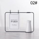 Creative Vase Home Decor Nordic Style Art Retro Vase Metal Plant Holder Deoration Iron Line Flower Ornament For Home Room Garden