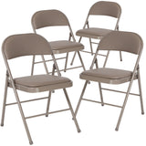 4 Pack HERCULES Series Double Braced Vinyl Folding Chair 2 Colors[US-W]