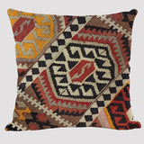 Bohemian Patterns Linen Cushions Case Multicolors Abstract Ethnic Geometry Print Decorative Pillows Case Living Room Sofa Pillow