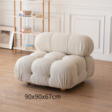 Customized Italian Minimalist Tofu Block Sofa Medieval Furniture Lamb Velvet Simple Cream Wind Fabric Module Sofa Sofa Couch