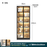 Combined Bookcase Entire Wall Light Luxury Modern Minimalist Living Room Display Cabinet with Glass Door Furniture Glass Cabinet