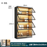 Combined Bookcase Entire Wall Light Luxury Modern Minimalist Living Room Display Cabinet with Glass Door Furniture Glass Cabinet