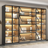 Combined Bookcase Entire Wall Light Luxury Modern Minimalist Living Room Display Cabinet with Glass Door Furniture Glass Cabinet