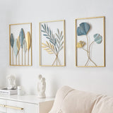 3pcs Nordic Home Wall Decor Metal Gold Wall Stickers Macrame Wall Hanging Decor Room Accessories Decorative Modern Wall Ledge