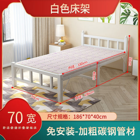 Foldable Bed Modern Style Home Household Adult Single/Double Person Bed Simple Leisure Iron Frame Folding Bed  camas modernas