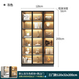 Combined Bookcase Entire Wall Light Luxury Modern Minimalist Living Room Display Cabinet with Glass Door Furniture Glass Cabinet