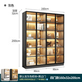 Combined Bookcase Entire Wall Light Luxury Modern Minimalist Living Room Display Cabinet with Glass Door Furniture Glass Cabinet