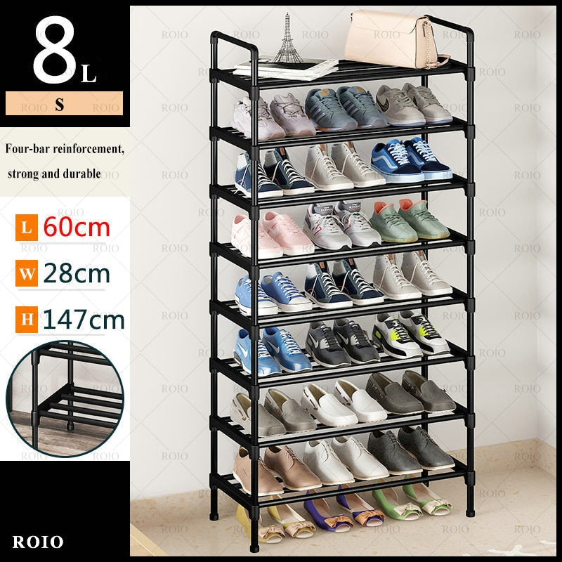 Simple Shoe Rack DIY Easy Assemble Dustproof Boots Organizer Stand Holder Space-Saving Shoes Storage Shelf Entryway Shoe Cabinet