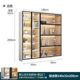 Combined Bookcase Entire Wall Light Luxury Modern Minimalist Living Room Display Cabinet with Glass Door Furniture Glass Cabinet