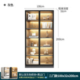 Combined Bookcase Entire Wall Light Luxury Modern Minimalist Living Room Display Cabinet with Glass Door Furniture Glass Cabinet