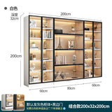 Combined Bookcase Entire Wall Light Luxury Modern Minimalist Living Room Display Cabinet with Glass Door Furniture Glass Cabinet