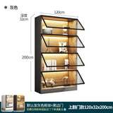 Combined Bookcase Entire Wall Light Luxury Modern Minimalist Living Room Display Cabinet with Glass Door Furniture Glass Cabinet