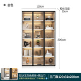 Combined Bookcase Entire Wall Light Luxury Modern Minimalist Living Room Display Cabinet with Glass Door Furniture Glass Cabinet