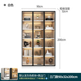 Combined Bookcase Entire Wall Light Luxury Modern Minimalist Living Room Display Cabinet with Glass Door Furniture Glass Cabinet