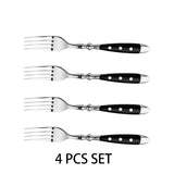 4/6/8 PCS Stainless Steel Dinner Fork Set Modern Western Style Dishes Fruit Dessert European Fine Dining Tableware