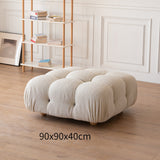 Customized Italian Minimalist Tofu Block Sofa Medieval Furniture Lamb Velvet Simple Cream Wind Fabric Module Sofa Sofa Couch